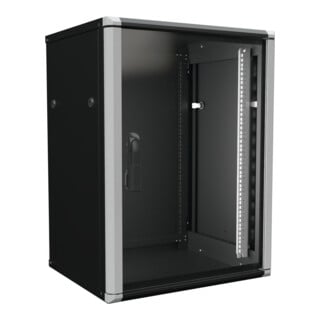 Enoc Armoire murale 15U 2 pièces noire 19" 600x500x801mm W2 15-65-S
