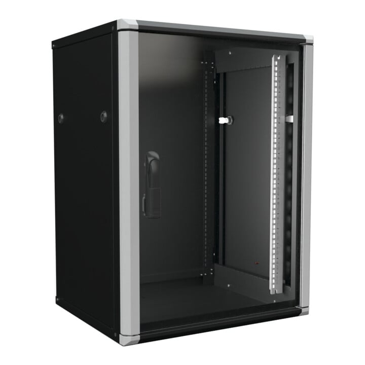 Enoc Armoire murale 15U 2 pièces noire 19" 600x500x801mm W2 15-65-S