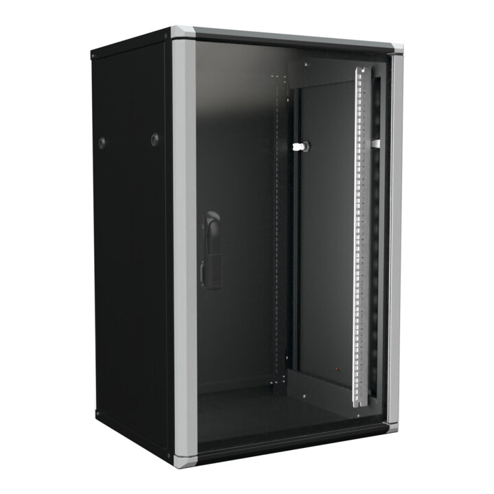 Enoc Armoire murale 18U 2 pièces noire 19" 600x500x934mm W2 18-65-S