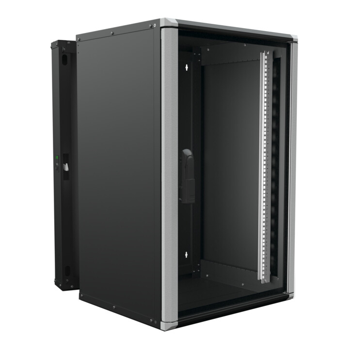 Enoc Armoire murale 18U 3 pièces noire 19" 600x600x934mm Wr2 18-66-S