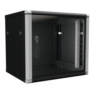 Enoc Armoire murale 9U 2 pièces noir 19" 600x500x535mm W2 9-65-S