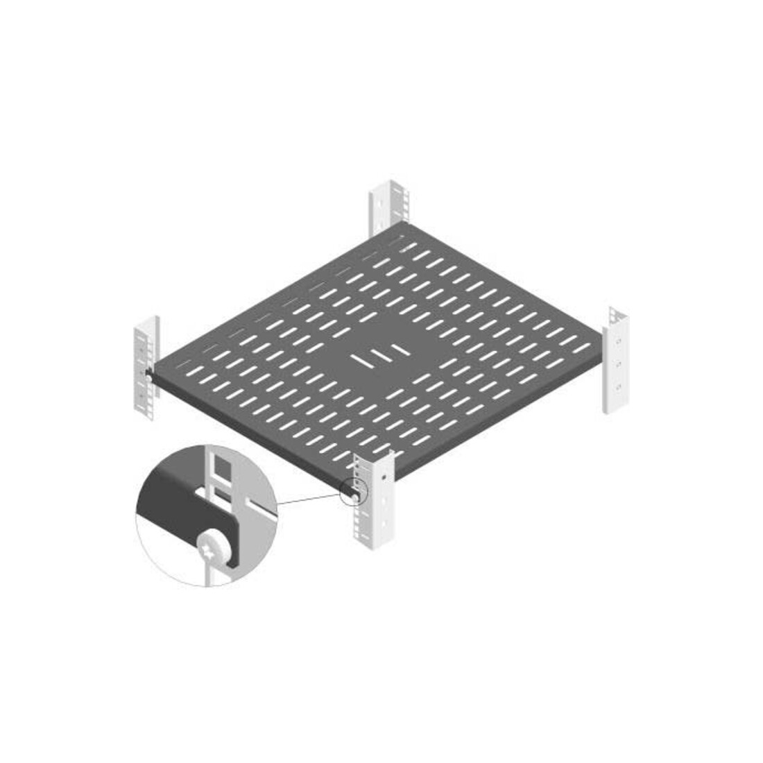 Enoc Fachboden fest 19 Zoll, 480mm, 50kg FH 480-S