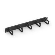 Enoc Panneau de gestion de câbles 1U 19" hybride avec 5 crochets noir CPH 01-S-4