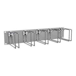 enoc Querrangierpanel CPM 02-RAL 7035 2 HE grau chromatisiert