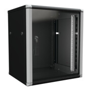 Enoc Wandschrank 12HE 2tlg. sw 19"600x500x668mm W2 12-65-S-3
