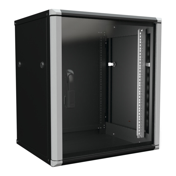 Enoc Wandschrank 12HE 2tlg. sw 19"600x500x668mm W2 12-65-S