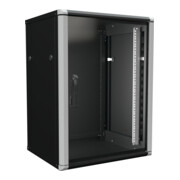 Enoc Wandschrank 15HE 2tlg. sw 19"600x500x801mm W2 15-65-S-3
