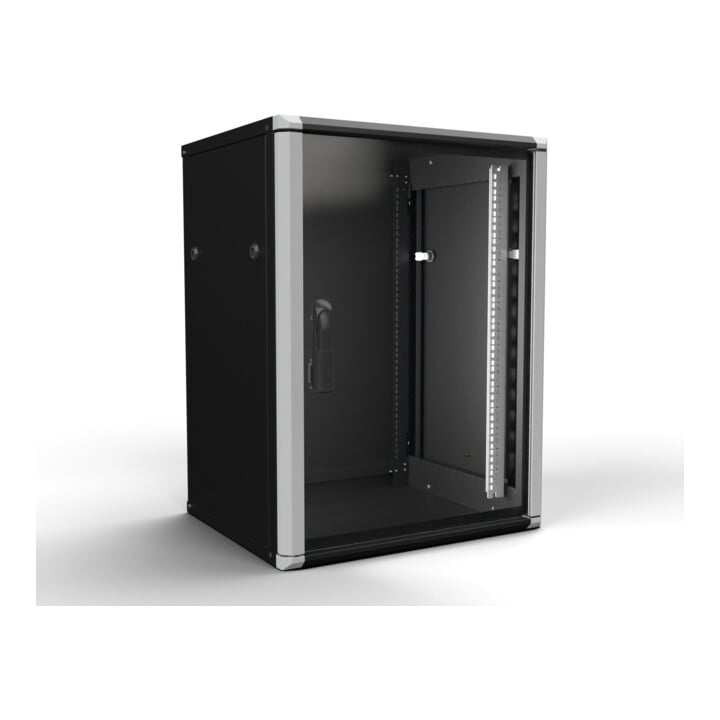 Enoc Wandschrank 15HE 2tlg. sw 19"600x500x801mm W2 15-65-S