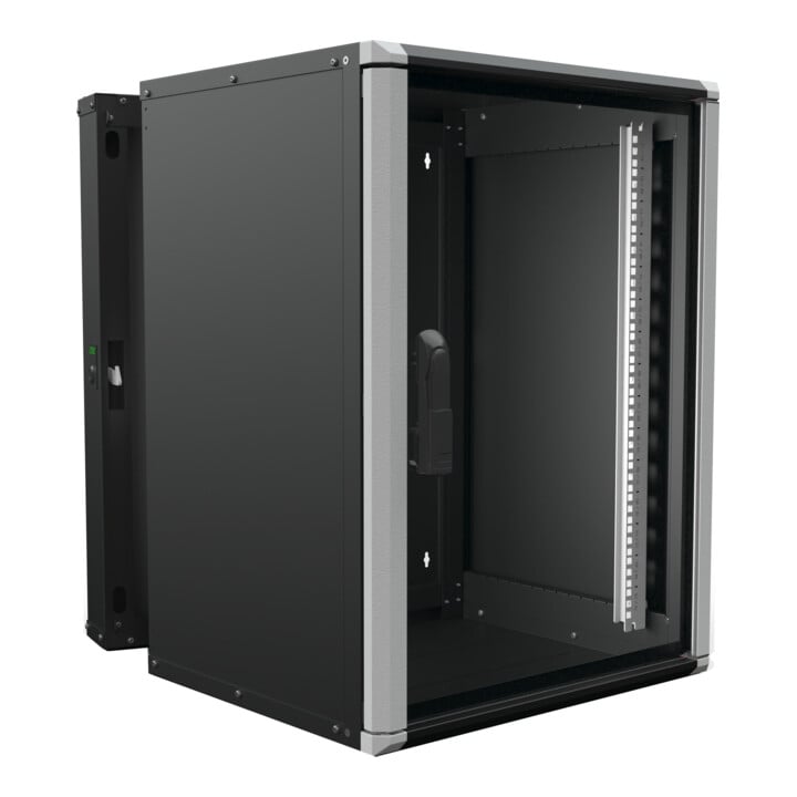 Enoc Wandschrank 15HE 3tlg. sw 19"600x600x801mm Wr2 15-66-S