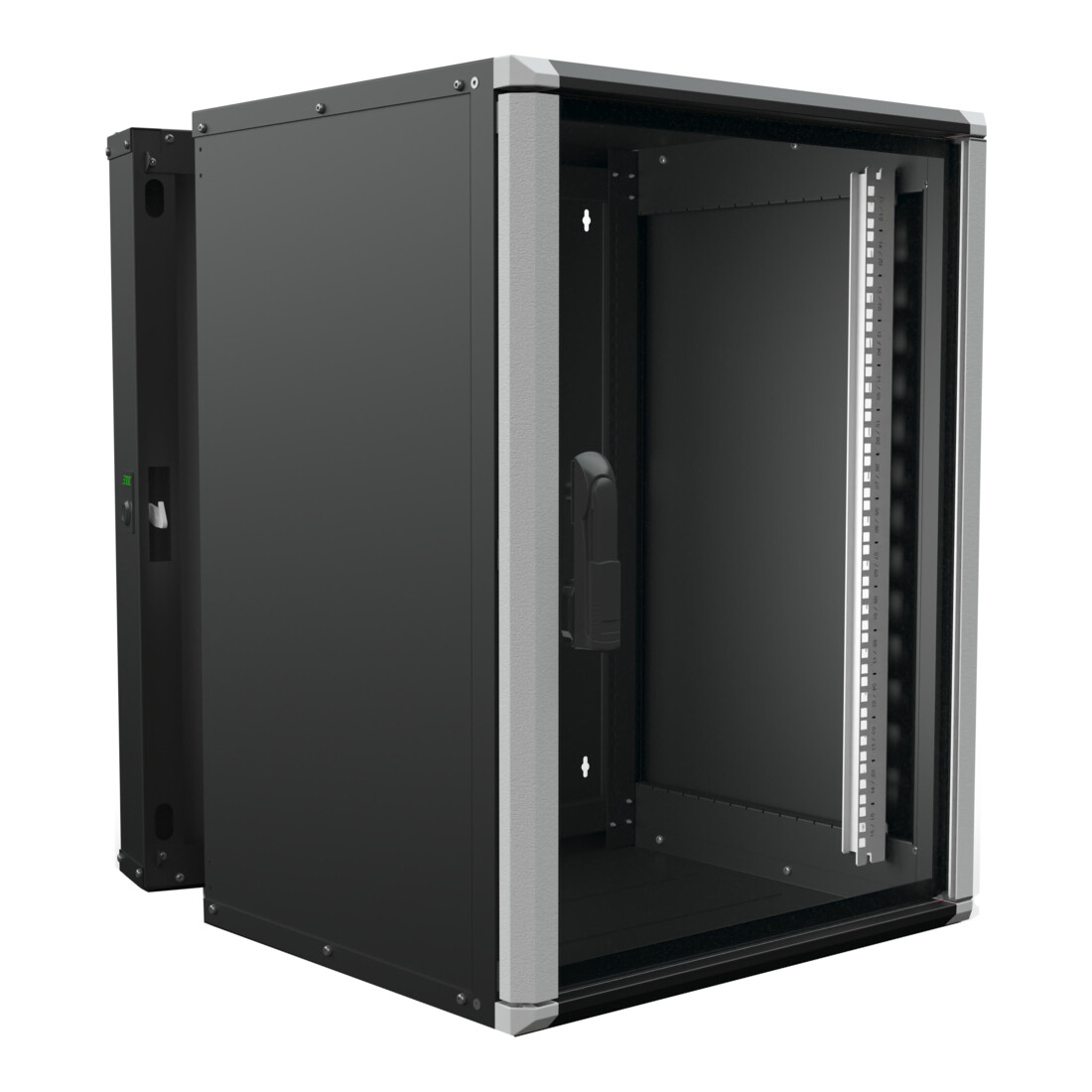 Enoc Wandschrank 15HE 3tlg. sw 19"600x600x801mm Wr2 15-66-S