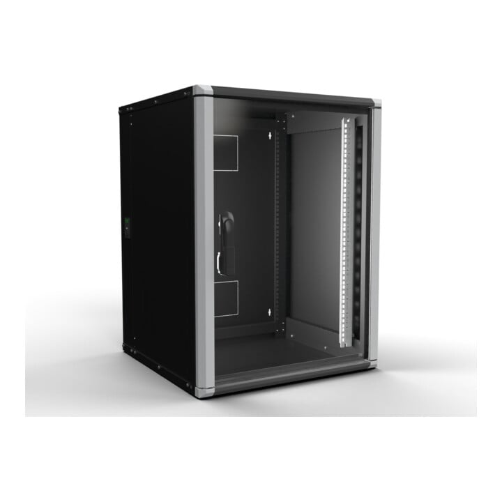 Enoc Wandschrank 15HE 3tlg. sw 19"600x600x801mm Wr2 15-66-S