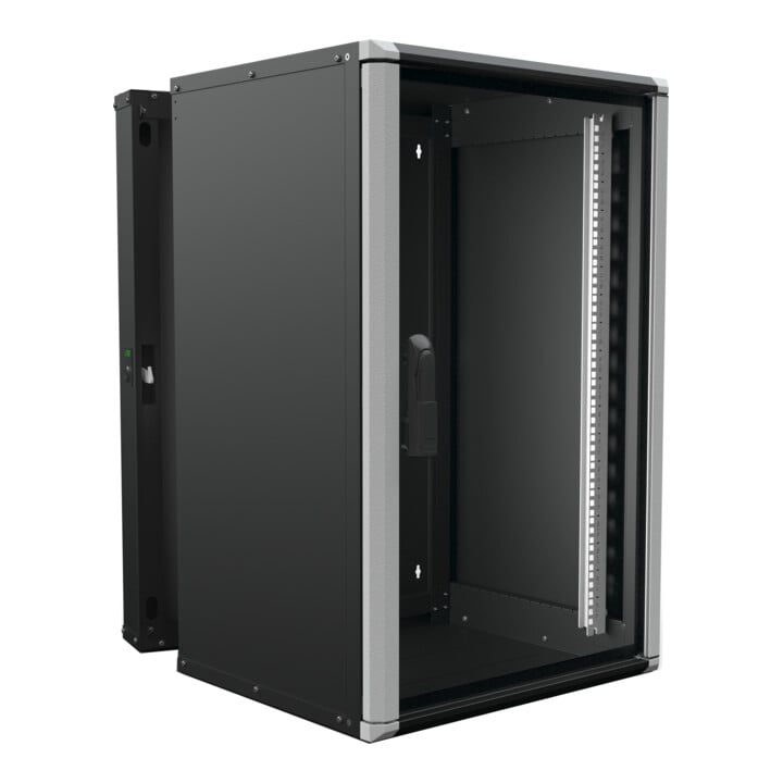 Enoc Wandschrank 18HE 3tlg. sw 19"600x600x934mm Wr2 18-66-S
