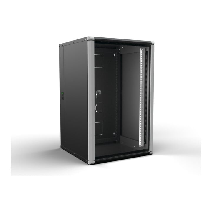 Enoc Wandschrank 18HE 3tlg. sw 19"600x600x934mm Wr2 18-66-S