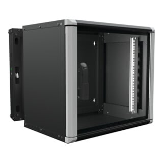 Enoc Wandschrank 9HE 3tlg. sw 19"600x500x535mm Wr2 9-65-S