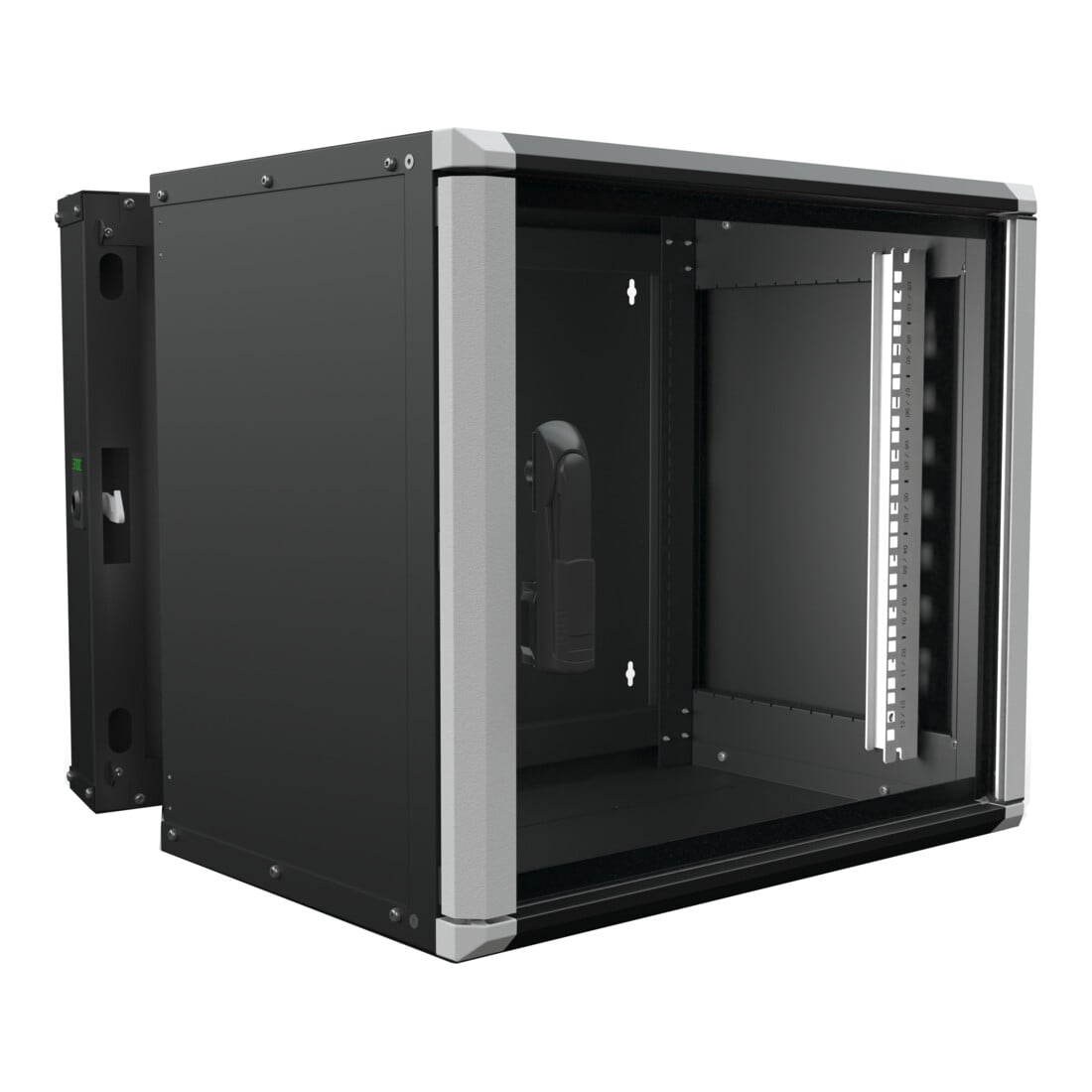 Enoc Wandschrank 9HE 3tlg. sw 19"600x500x535mm Wr2 9-65-S