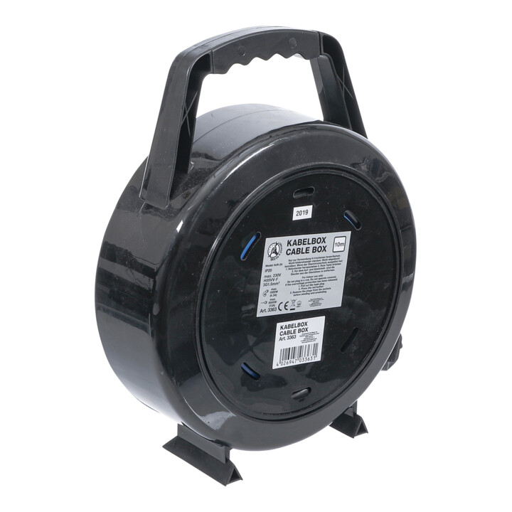Enrouleur de câble BGS 10 m, 3 x 1,5 mm², 4 prises de courant, IP 20, 3000 W