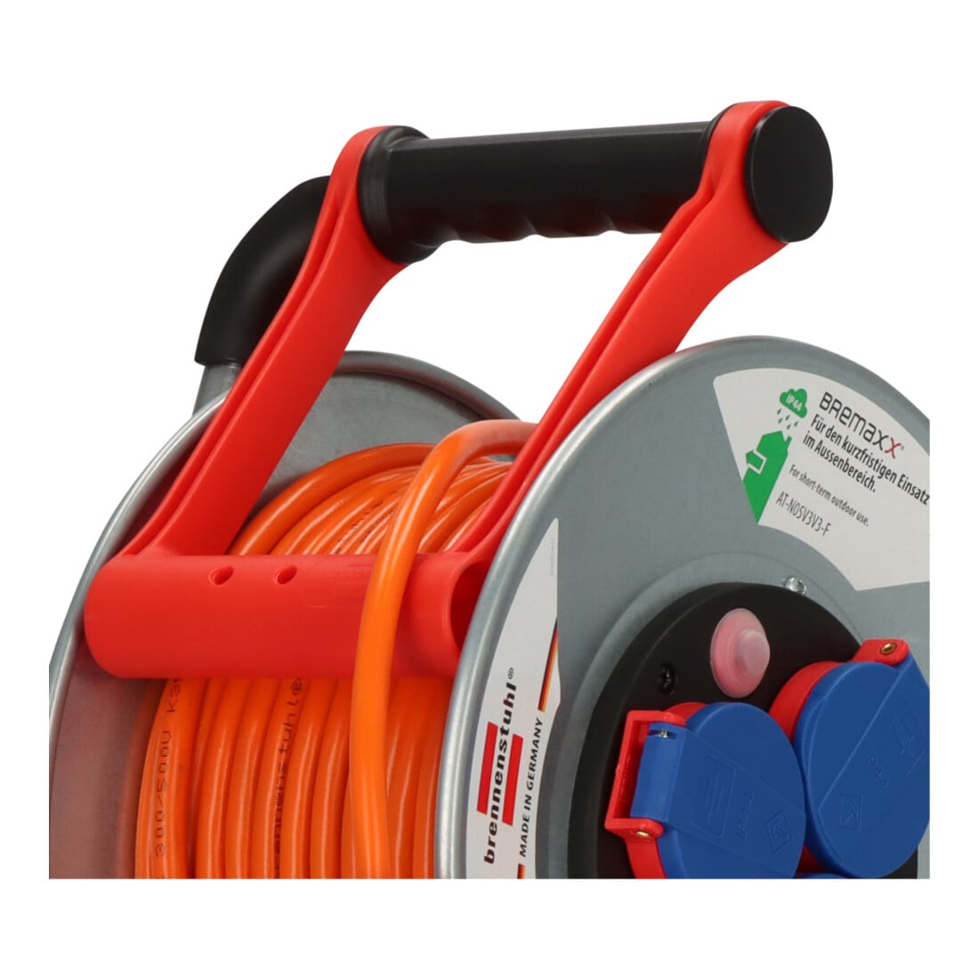 Brennenstuhl Garant S IP44 Enrouleur de câble, câble orange