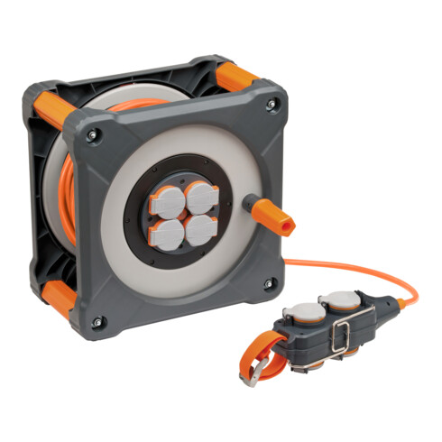 Enrouleur de câble Brennenstuhl professionalLINE avec Powerblock KC 3210 IP44 33+5m H07BQ-F3G2,5
