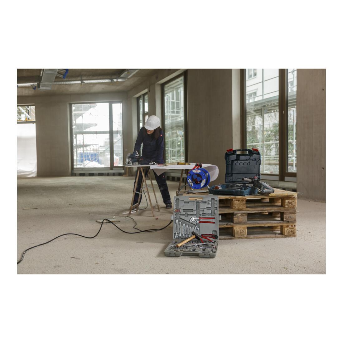 Garant Enrouleur de câble IP44 professionnel/chantiers H07RN-F 3G2,5