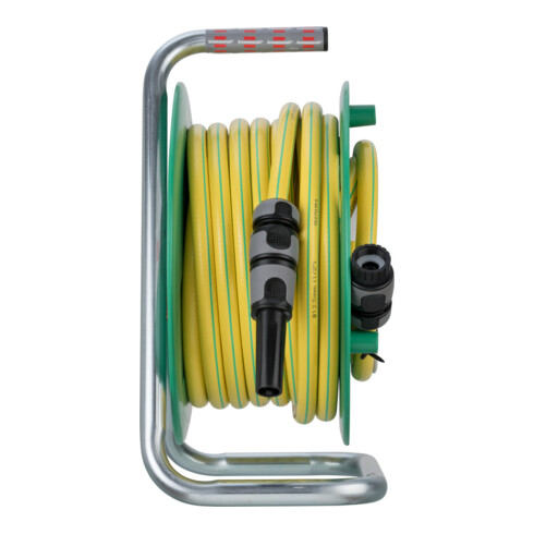 Enrouleur de tuyau d'eau WS3220 de Brennenstuhl (20 m de tuyau, en plastique spécial, fabriqué en Allemagne) vert