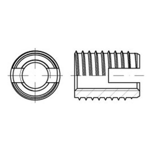 ENSAT-Gewindeeinsätze Stahl gehärtet gal ZnC, Typ 302 gal ZnC S