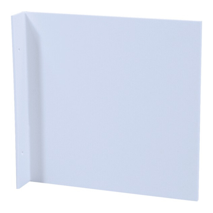 Fahnenschild L148×I148 mm blanc vierge pour plaques en film Ku.