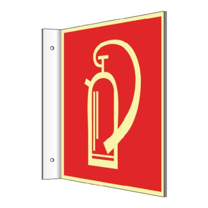 Fahnenschild L148×I148 mm blanc vierge pour plaques en film Ku.