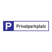 Enseigne parking privé 460x110x2mm aluminium blanc/bleu/noir-1