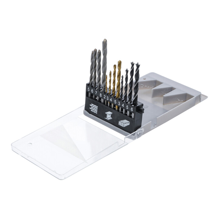 Ensemble à mèches combinées 2 - 8 mm 12 pièces BGS