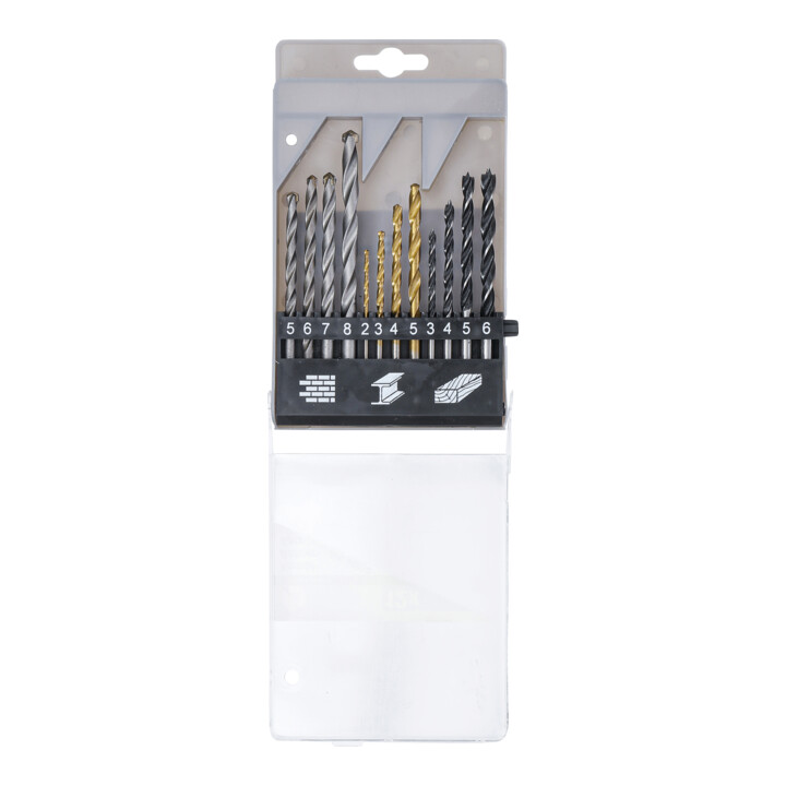 Ensemble à mèches combinées 2 - 8 mm 12 pièces BGS