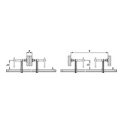 Serre-joints à pas variable Bessey avec rotule spéciale et 2 poignées-5