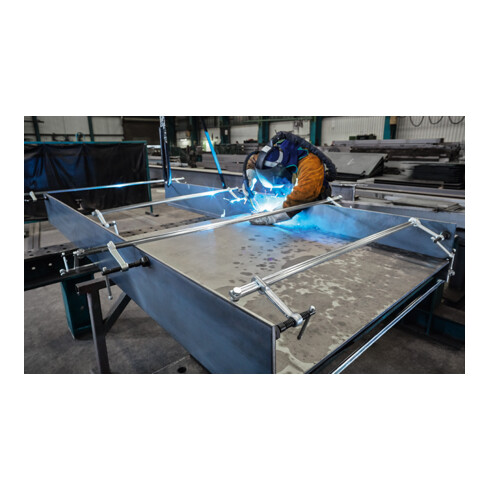 Serre-joints à pas variable Bessey avec rotule spéciale et 2 poignées