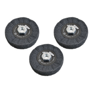 Ensemble de finition satinée Osborn 3 pièces EVOLUTION pour meuleuses d'angle réglables et outils à batterie