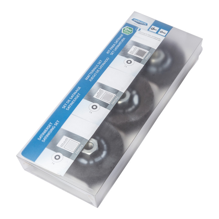 Ensemble de finition satinée Osborn 3 pièces EVOLUTION pour meuleuses d'angle réglables et outils à batterie