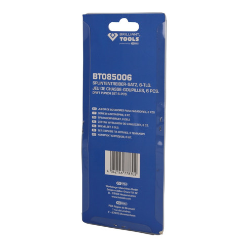 Brilliant Tools Jeu d'extracteurs de goupilles, 6 pièces