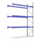 Ensemble de rayonnages à palettes Bito P1 avec 3 niveaux H4000xP1100xL2790 mm 600 kg, non assemblé bleu gentiane