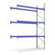Ensemble de rayonnages à palettes Bito P2 avec 3 niveaux H4000xP1100xL2790 mm 800 kg, non assemblé bleu gentiane