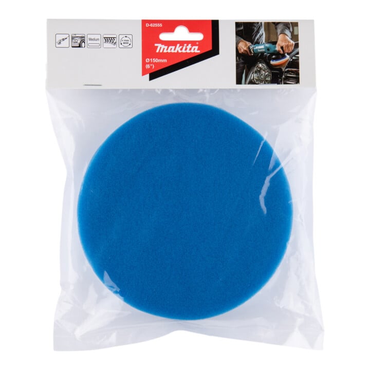 Éponge à polir velcro Makita bleu 150 mm D-62555