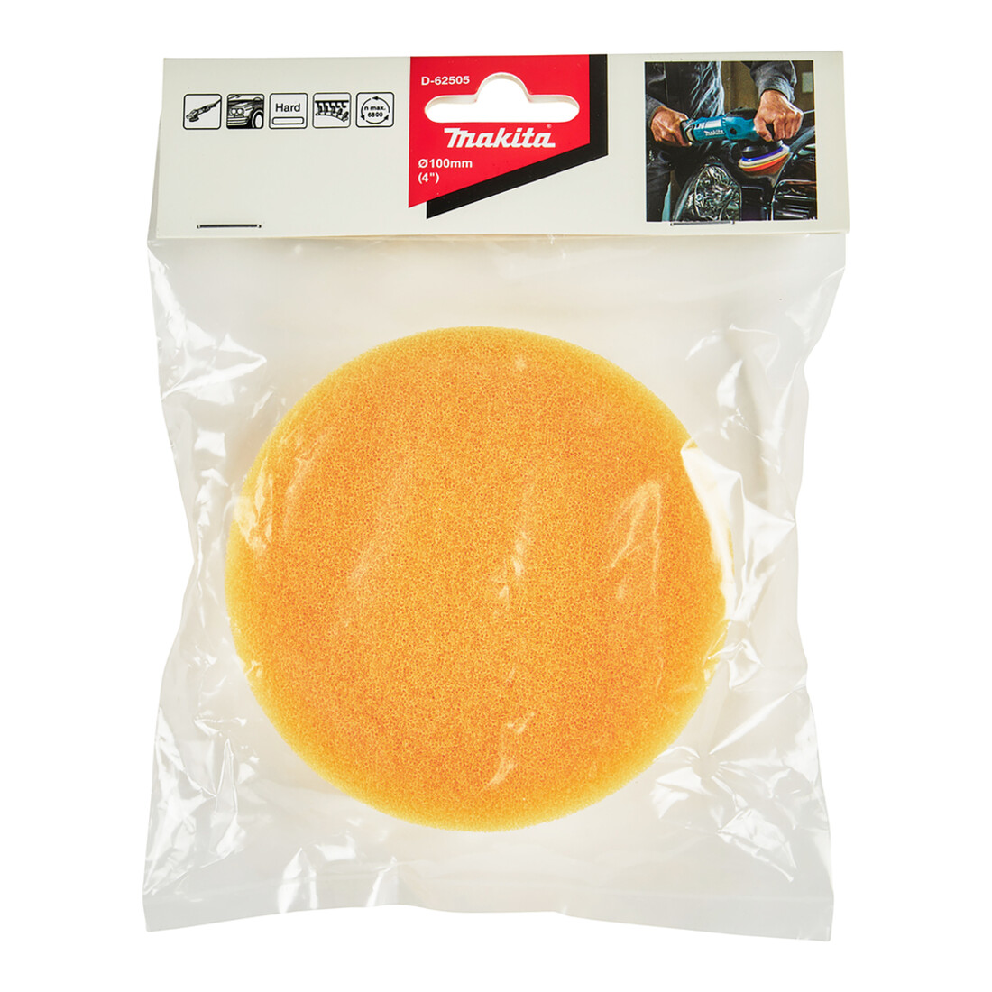 Éponge à polir velcro Makita orange 100 mm D-62505