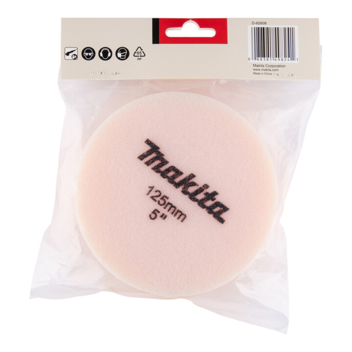 Éponge à polir velcro Makita orange 125 mm D-62608