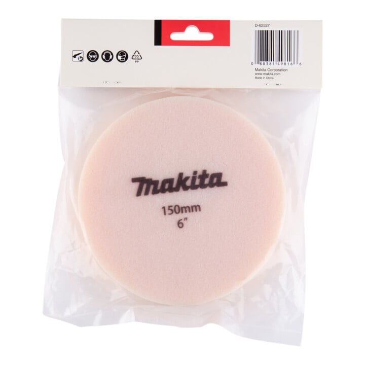 Éponge à polir velcro Makita orange 150 mm D-62527