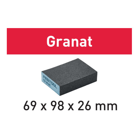 Éponge de ponçage 69x98x26 36 GR/6 Granat