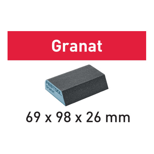 Éponge de ponçage Festool 69 x 98 x 26 120 CO GR/6 Granat