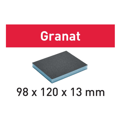 Éponge de ponçage Festool 98x120x13 800 GR/6 Granat