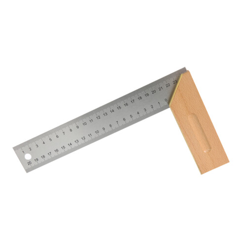 Equerre à chapeau/Equerre de menuisier STIER, hêtre, 90° / 45°, 250 mm