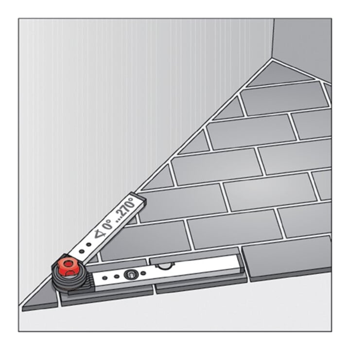 Équerre de construction WINKELSTAR plage de mesure 0-180 degr. L. manche 150x100