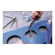 ERDI Figuur-plaatschaar met tweecomponenten-greep, links, totale lengte: 240 mm