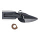 ERDI Ideaal-plaatschaar met tweecomponenten-greep, links, Totale lengte: 230 mm