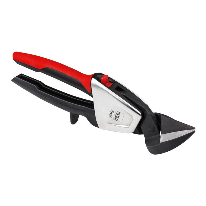ERDI Ideaal-plaatschaar met tweecomponenten-greep, links, Totale lengte: 230 mm