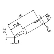 Ersa Dauerlötspitze Serie 832 meißelförmig B.3,2mm 0832 ED/SB-3